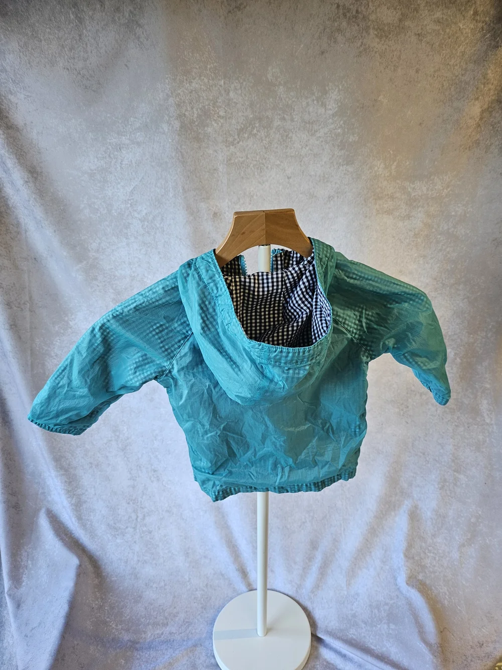 Cat & Jack Turquoise Checkered Windbreaker | 18 Months